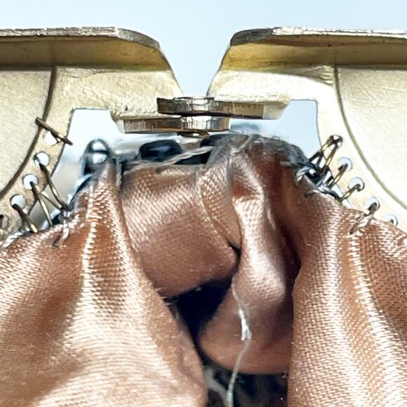 Whiting & Davis Vintage Matte Gold Chunky Chain Mail Purse - Picture 7 of 7